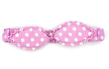 Viaana net flower hair band with sequence print peach color 1
