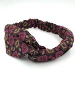 Viaana satan stripes hair band dark blue color