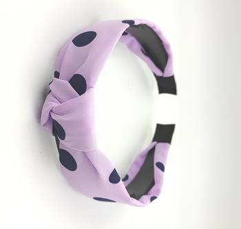 Viaana polka dot hair band light lavender color 1