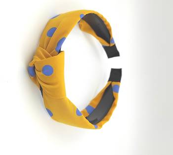 Viaana polka dot hair band yellow color 1