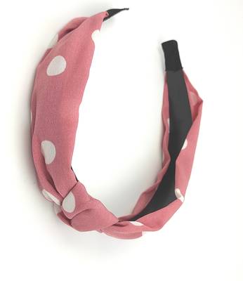 Viaana polka dot hair band pink color 1
