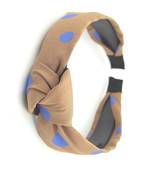 Viaana polka dot hair band brown color
