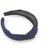Viaana corduroy knot hair band blue color