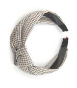 Viaana checks hair band beige color