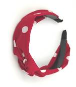 Viaana polka doat knot hair band red color