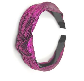 Viaana shimmer knot hair band pink color 1