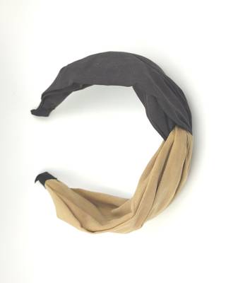 Viaana two colour hair band black & beige color 1