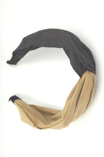 Viaana two colour hair band black & beige color