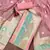 pink jacqurd handwork unstitched dress material