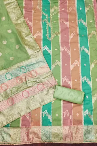 pista jacqurd handwork unstitched dress material