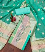 rama jacqurd handwork unstitched dress material