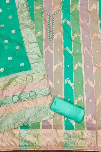 rama jacqurd handwork unstitched dress material
