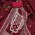 maroon chanderi cotton embroidered unstitched dress material