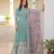Sea Green Georgette Embroidered Long Kurti Set with Multicolour Dupatta