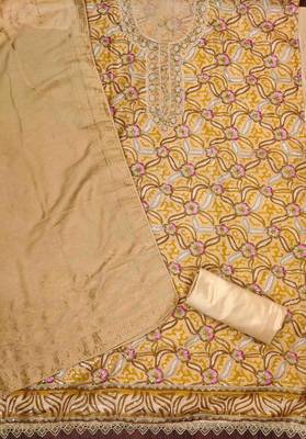 chiku organza handwork unstitched dress material 3