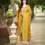 Trendmalls Yellow Silk Cotton Salwar Suit with Silk Embroidered Dupatta Kurta set of 3 pieces