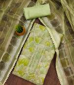 pista organza handwork unstitched dress material
