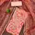 peach organza handwork unstitched dress material