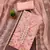 peach organza handwork unstitched dress material
