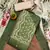 mehndi cotton embroidered unstitched dress material