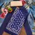 navy blue cotton embroidered unstitched dress material