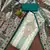 Women's teal organza handwork unstitched dress material