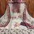 wine organza handwork unstitched dress material