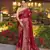 maroon silk blend swaroski work work saree with unstitched blouse piece
