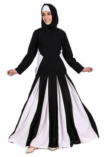 Colorblock Inset Anarkali Abaya