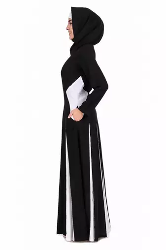 Colorblock Inset Anarkali Abaya