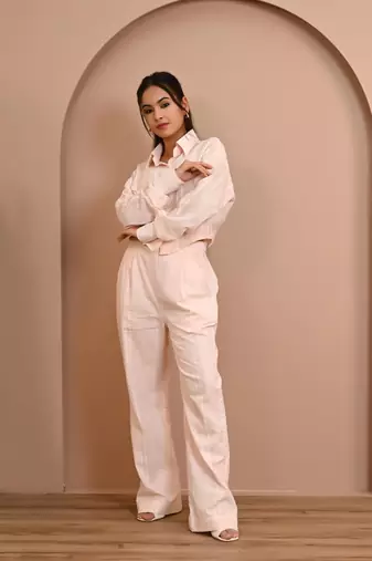 Peach cotton coord set