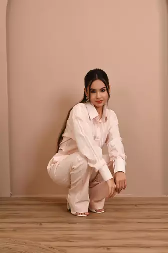 Peach cotton coord set