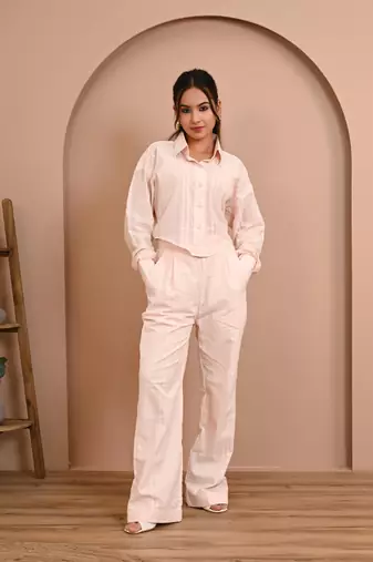 Peach cotton coord set