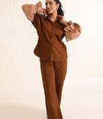Brown cotton co-ord set