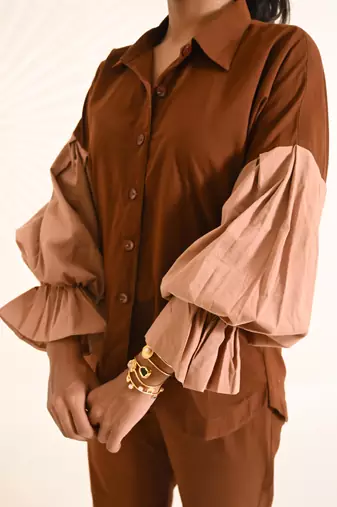 Brown cotton co-ord set