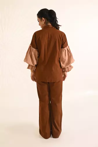 Brown cotton co-ord set