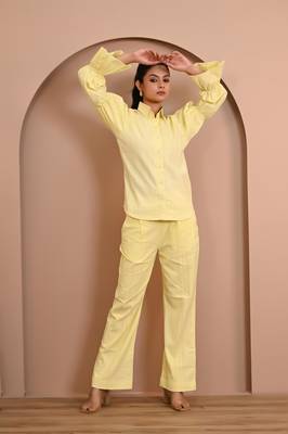 Yellow cotton coord set 5