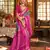 grey polyester viscose silk blend patola printed saree