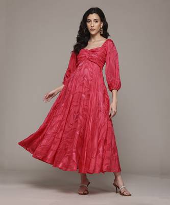 Red penelope long dress by label ritu kumar 2