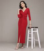 Red ottavia long dress by label ritu kumar