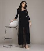 Black ottavia long dress by label ritu kumar