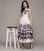 Ecru norah long dress by label ritu kumar