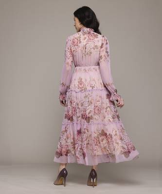 Pink jovie long dress by label ritu kumar 3