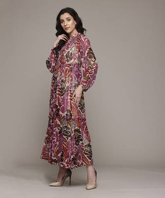 Multi color felix long dress with camisole by label ritu kumar 3