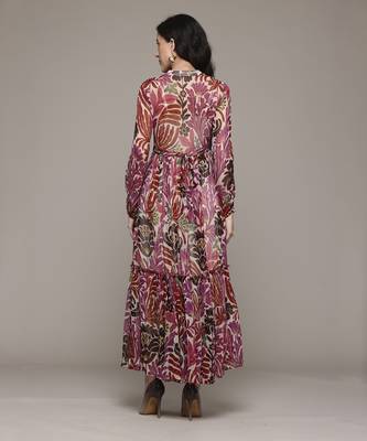 Multi color felix long dress with camisole by label ritu kumar 4