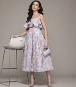 Multi eloise off-shoulder long dress by label ritu kumar