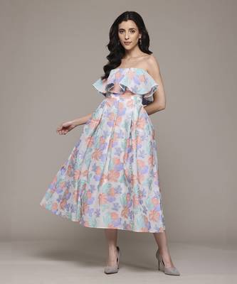 Multi eloise off-shoulder long dress by label ritu kumar 2