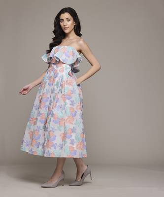 Multi eloise off-shoulder long dress by label ritu kumar 3