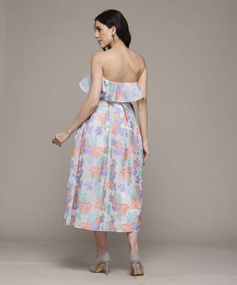 Multi eloise off-shoulder long dress by label ritu kumar 4