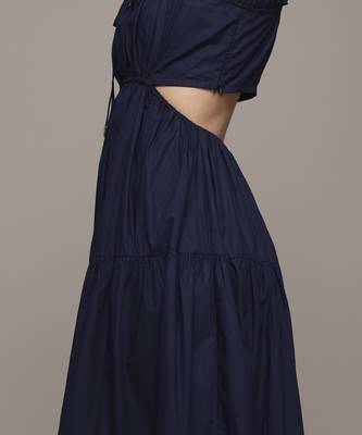 Navy dorena long dress by label ritu kumar 4
